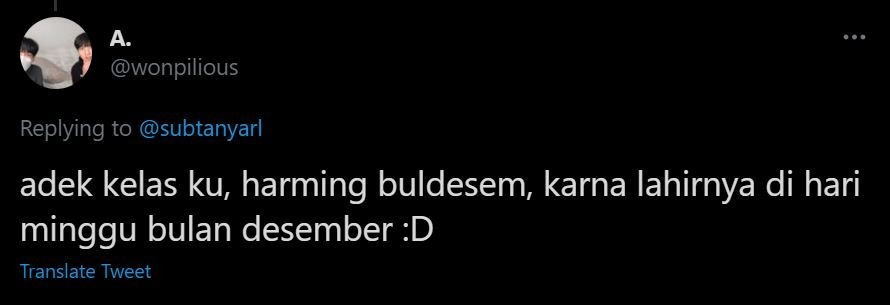 Cuitan warga twitter punya teman dengan nama yang unik bikin ngakak